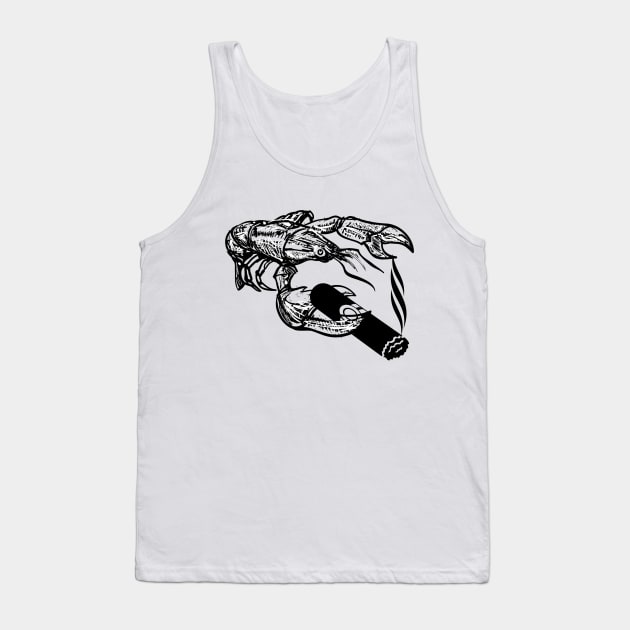 Cool animal (lobster) holding a cigar, art Tank Top by Trinity Shop